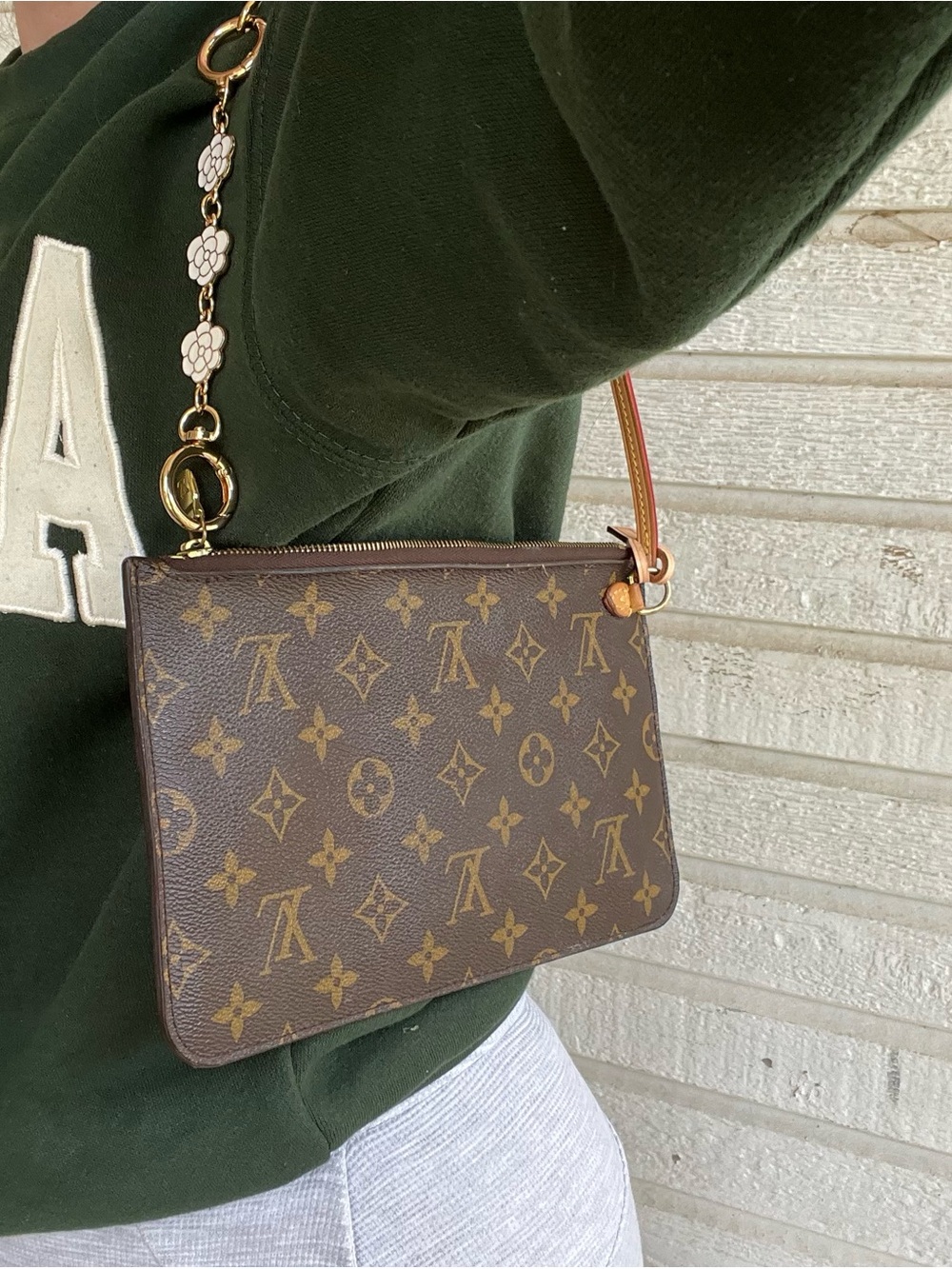 LOUIS VUITTON Monogram Brown Pouchette Hobo Mini Bag Pouch Baguette - Picture 4 of 13